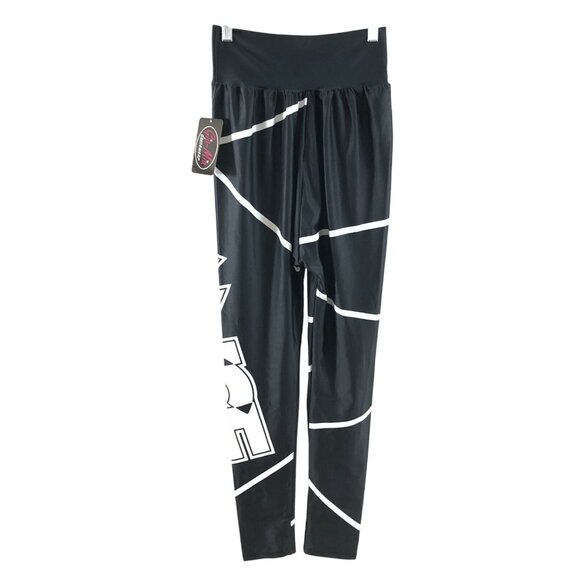 Gia Mia Dancewear Womens Skinny Jogger Pants Dance Pull On Black White Size S - Picture 2 of 4